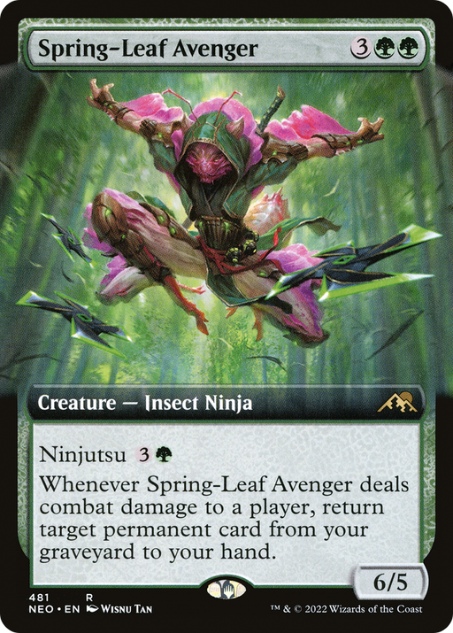 Spring-Leaf Avenger (NEO-481) [Kamigawa: Neon Dynasty] (Extended Art) MTG Single Wizards of the Coast