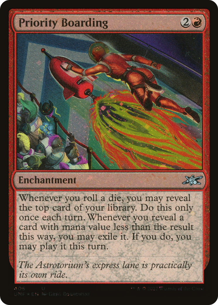 Priority Boarding (Galaxy Foil) (UNF-405) [Unfinity] Foil MTG Single Wizards of the Coast