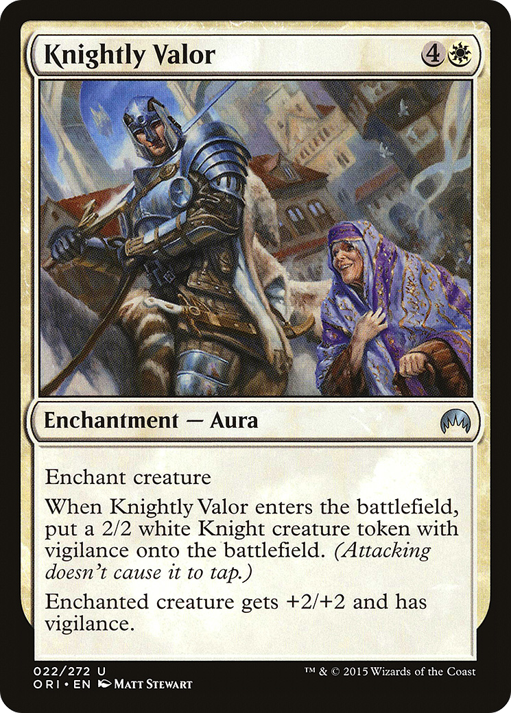 Knightly Valor (ORI-022) [Magic Origins] MTG Single Wizards of the Coast