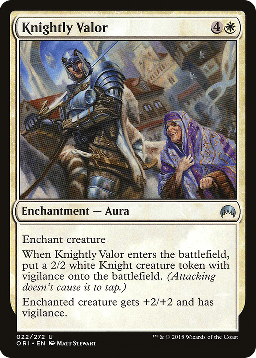 Knightly Valor (ORI-022) [Magic Origins] Foil MTG Single Wizards of the Coast