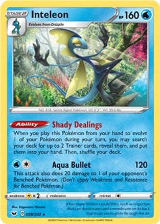 Inteleon 058/202 [Misc: Deck Exclusives] Pokemon Single Pokémon