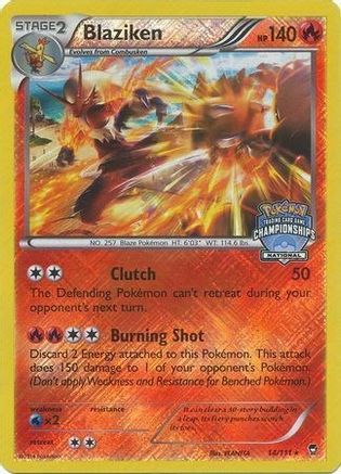 Blaziken - 14/111 (National Championships) () Reverse Holofoil [Promos: League & Championship Cards] Pokemon Single Pokémon