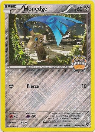 Honedge - 83/146 (Regional Championships) () Reverse Holofoil [Promos: League & Championship Cards] Pokemon Single Pokémon