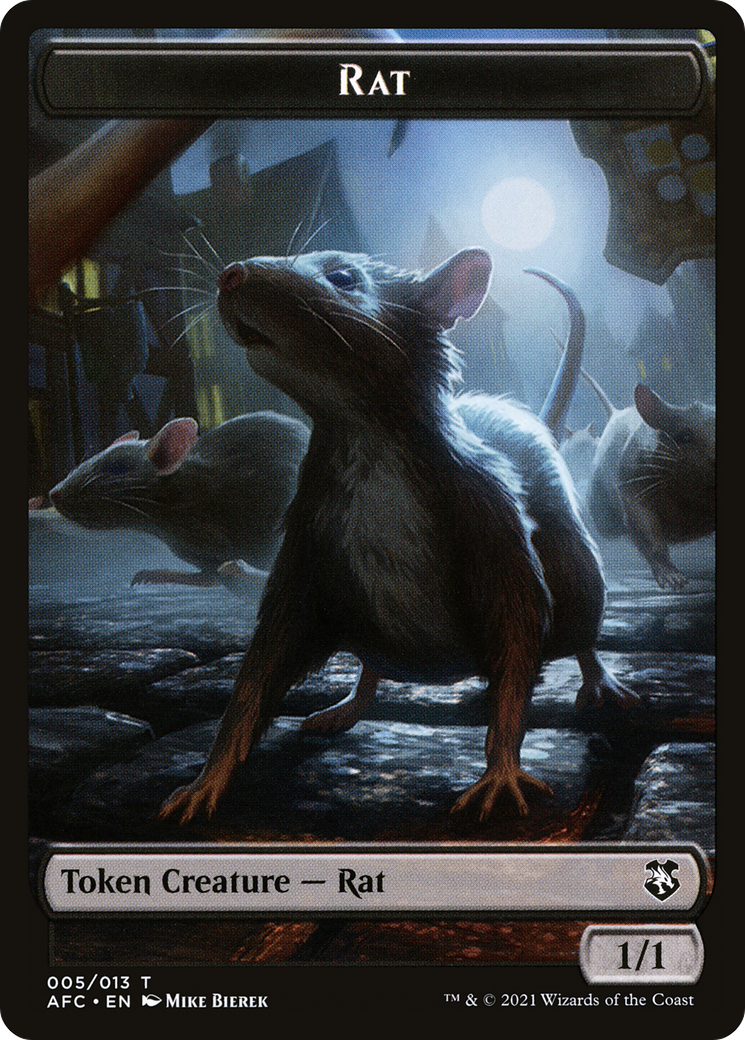 Rat (TAFC-005) [Tokens] Forgotten Realms Commander Tokens MTG Single Wizards of the Coast