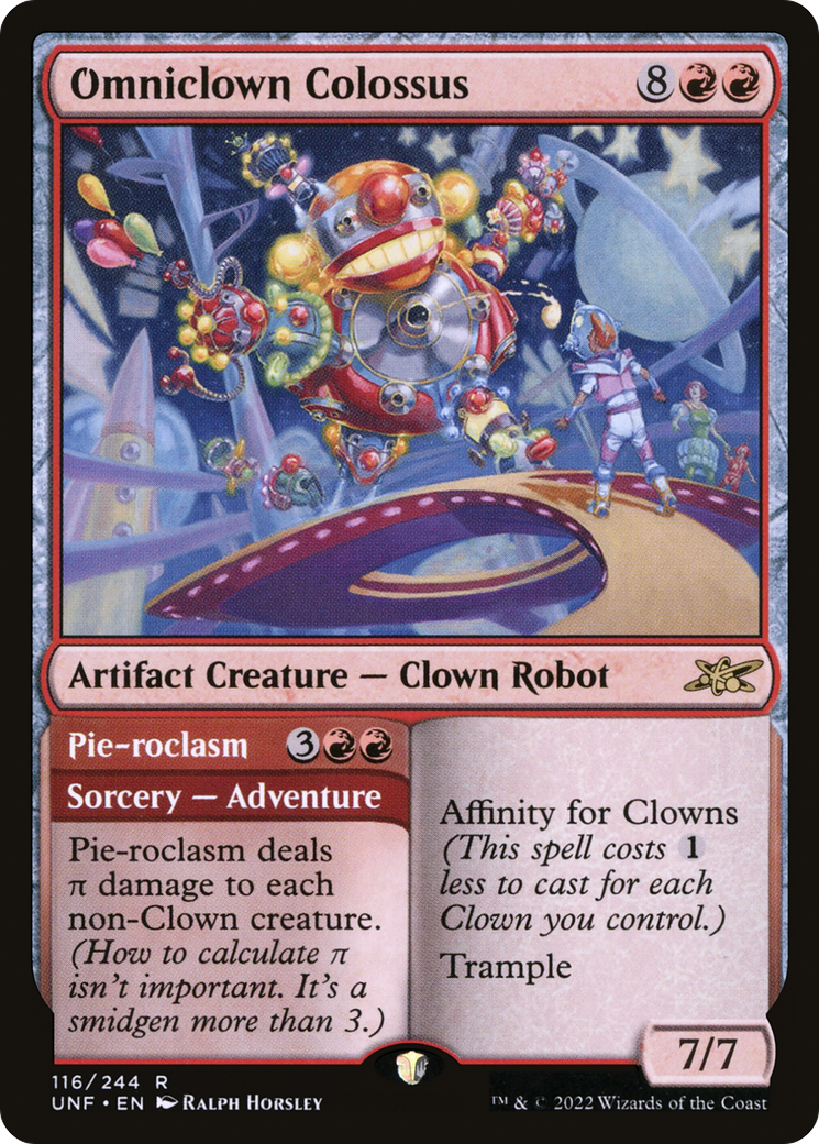 Omniclown Colossus // Pie-roclasm (UNF-116) [Unfinity] Foil MTG Single Wizards of the Coast