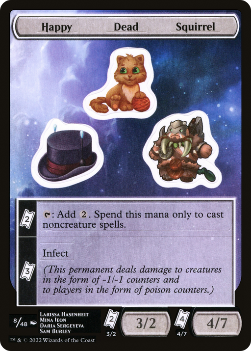 Happy Dead Squirrel (UNF-008) [Tokens] Unfinity Sticker Sheets MTG Single Wizards of the Coast