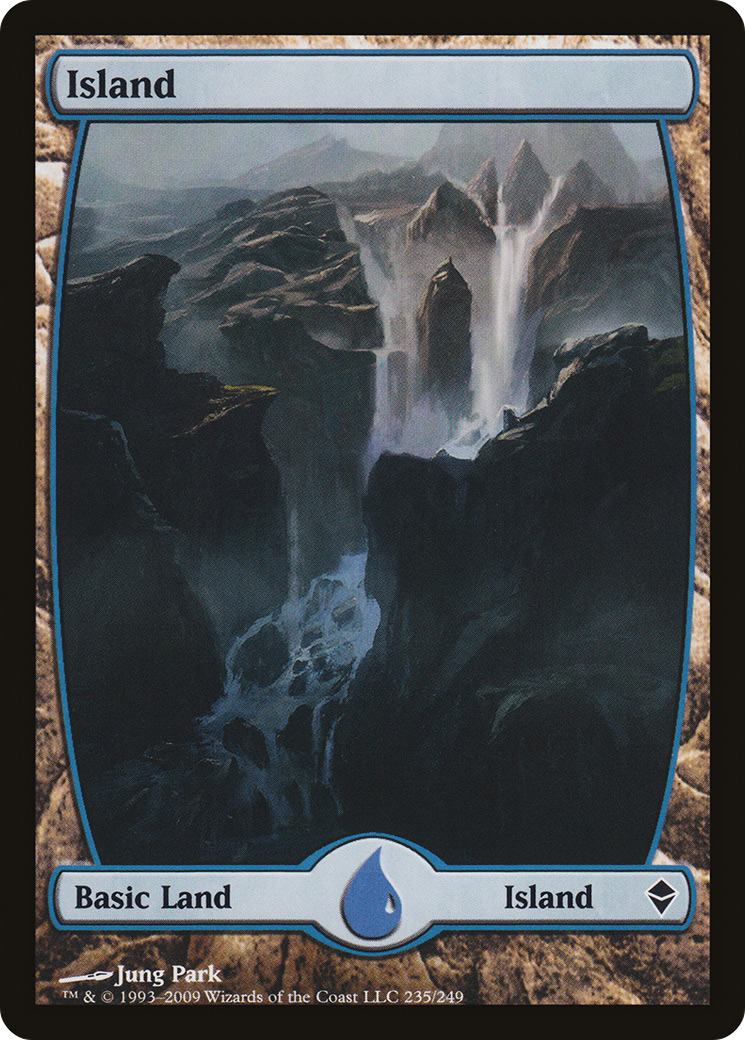 Island (235) - Full Art (ZEN-235) [Zendikar] Foil MTG Single Wizards of the Coast