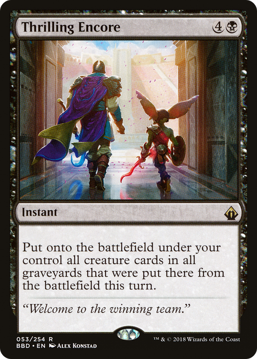 Thrilling Encore (BBD-053) [Battlebond] Foil MTG Single Wizards of the Coast