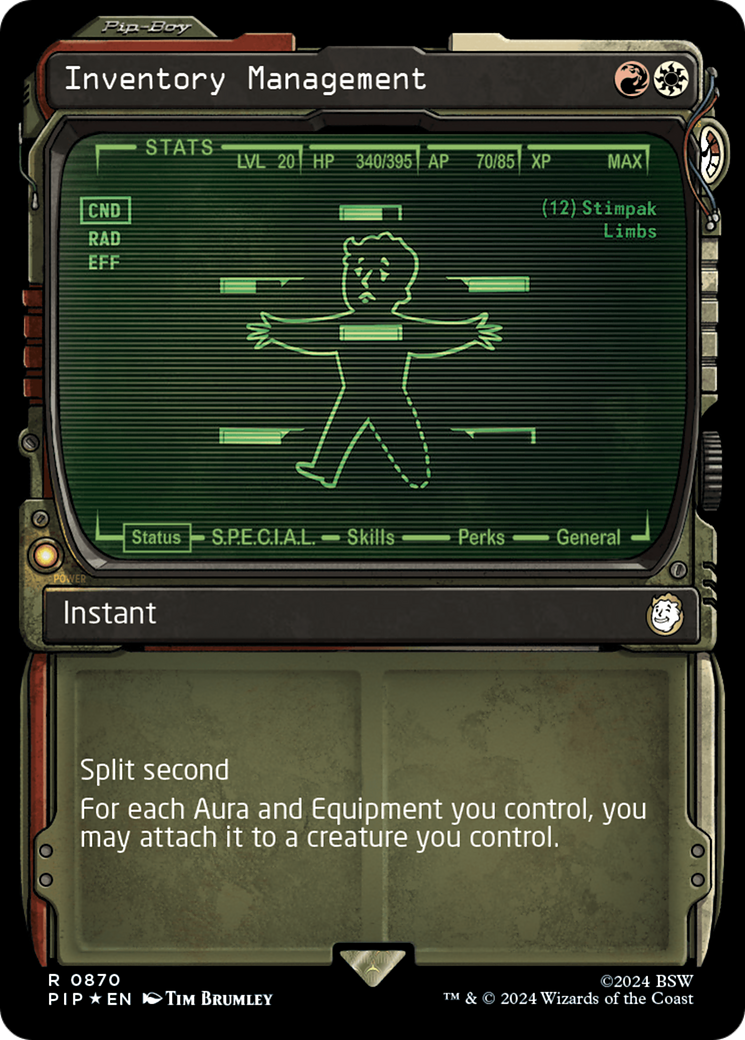 Inventory Management (Surge Foil) (PIP-870) [Fallout] (Showcase) Foil MTG Single Wizards of the Coast
