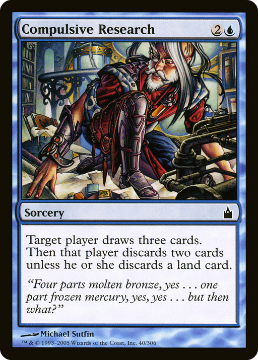 Compulsive Research (RAV-040) [Ravnica: City of Guilds] MTG Single Wizards of the Coast