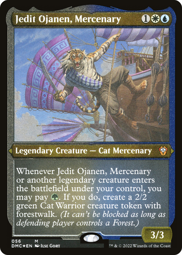 Jedit Ojanen, Mercenary (DMC-056) [Dominaria United Commander] Etched Foil MTG Single Wizards of the Coast