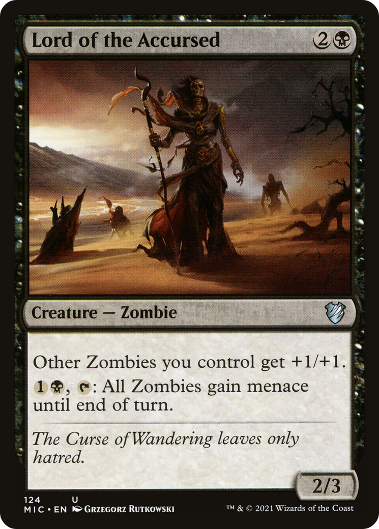 Lord of the Accursed (MIC-124) [Midnight Hunt Commander] MTG Single Wizards of the Coast