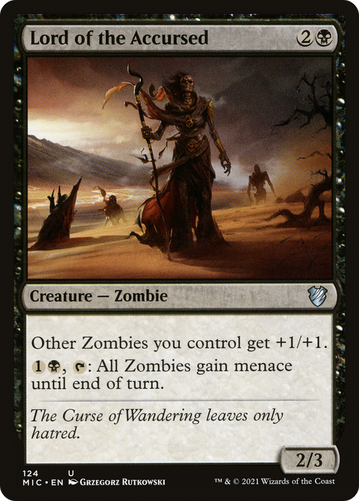 Lord of the Accursed (MIC-124) [Midnight Hunt Commander] MTG Single Wizards of the Coast