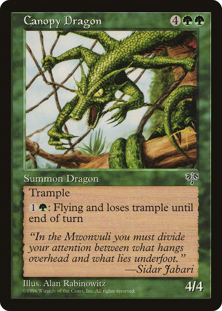 Canopy Dragon (MIR-209) [Mirage] MTG Single Wizards of the Coast