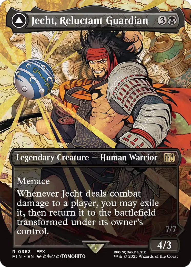 Jecht, Reluctant Guardian // Braska's Final Aeon (FIN-363) [FINAL FANTASY] (Borderless) Foil MTG Single Wizards of the Coast