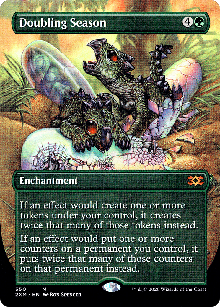 Doubling Season (2XM-350) [Double Masters] (Borderless) Foil MTG Single Wizards of the Coast