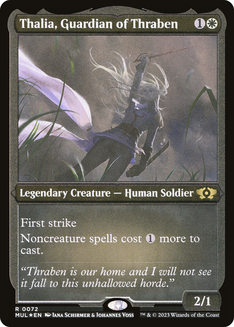 Thalia, Guardian of Thraben (Foil Etched) (MUL-072) [Multiverse Legends] Foil MTG Single Wizards of the Coast