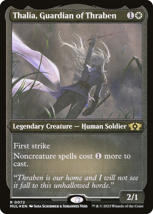 Thalia, Guardian of Thraben (Foil Etched) (MUL-072) [Multiverse Legends] Foil MTG Single Wizards of the Coast