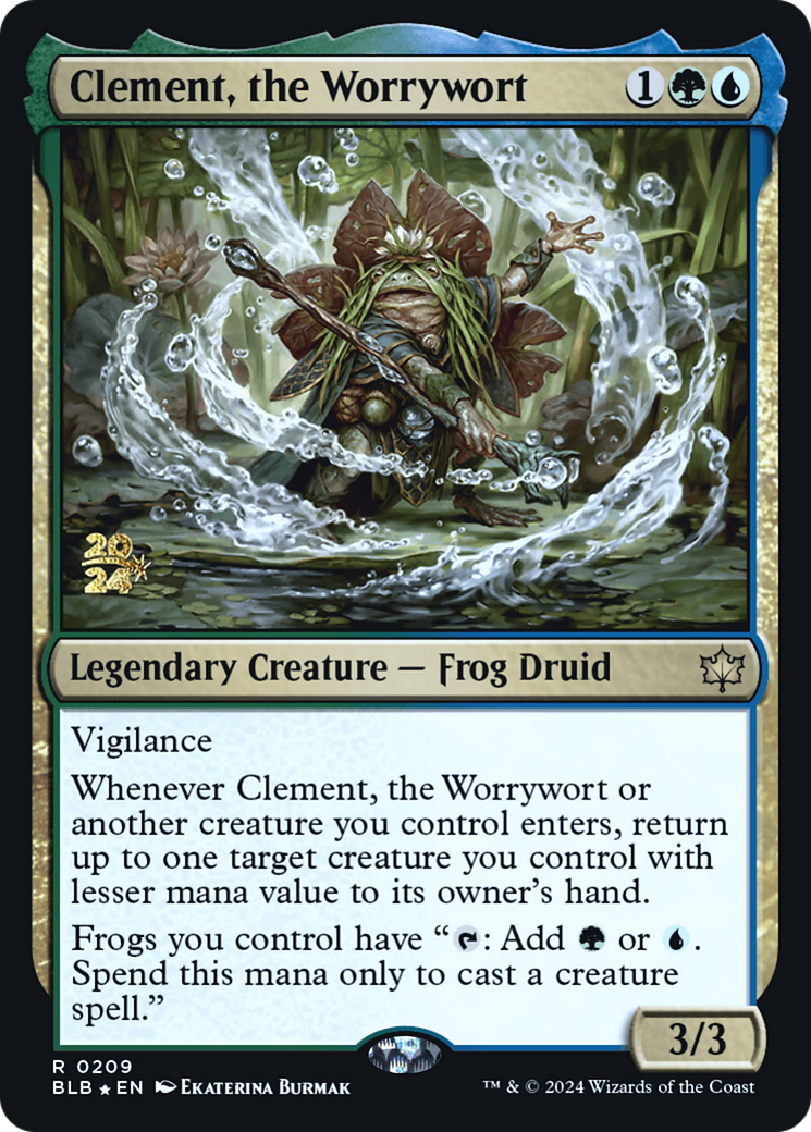 Clement, the Worrywort (PRE-209) [Bloomburrow Promos] Foil MTG Single Wizards of the Coast
