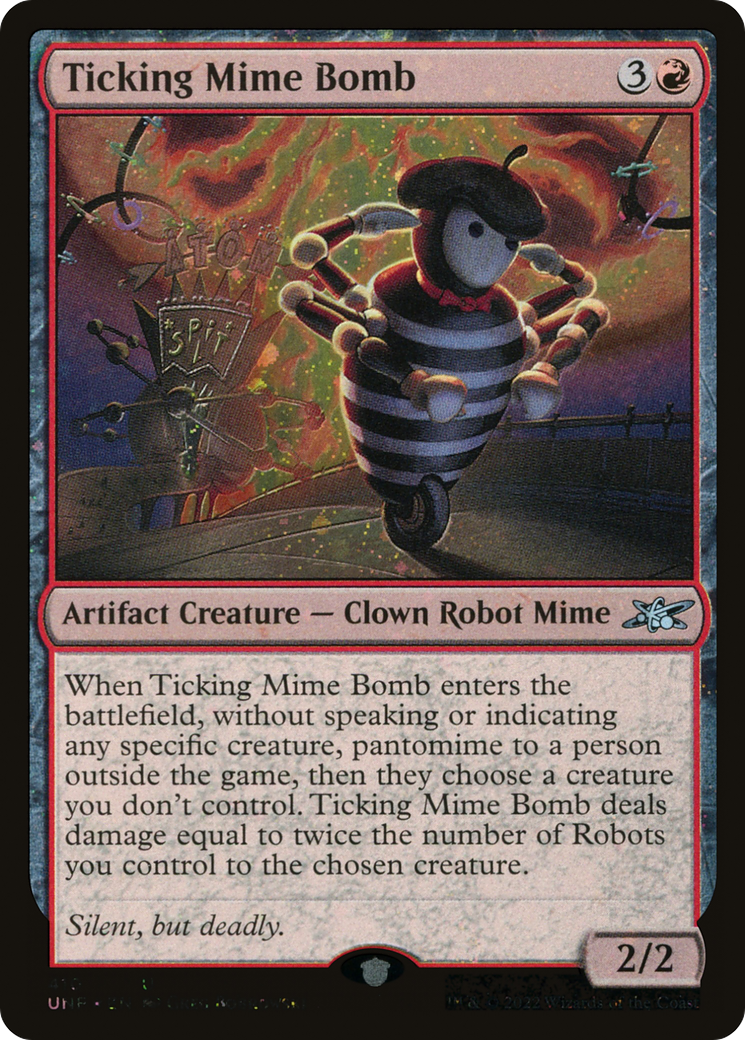 Ticking Mime Bomb (Galaxy Foil) (UNF-410) [Unfinity] Foil MTG Single Wizards of the Coast