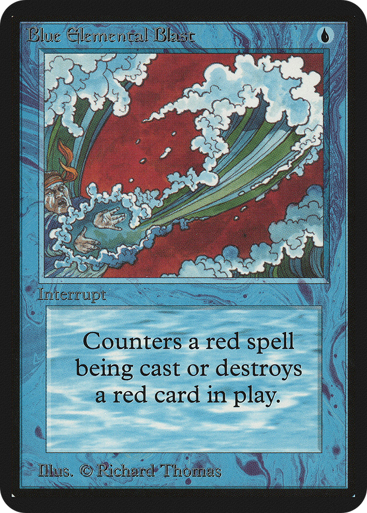 Blue Elemental Blast (LEA-) [Oldschool] Limited Edition Alpha MTG Single Wizards of the Coast