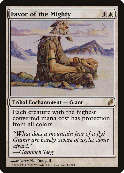 Favor of the Mighty (LRW-014) [Lorwyn] MTG Single Wizards of the Coast