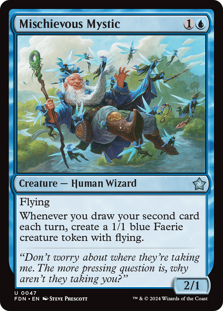 Mischievous Mystic (FDN-047) [Foundations] MTG Single Wizards of the Coast