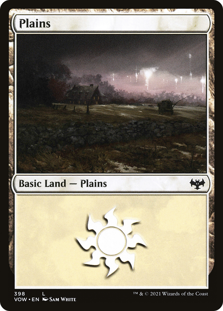 Plains (398) (VOW-398) [Innistrad: Crimson Vow] MTG Single Wizards of the Coast