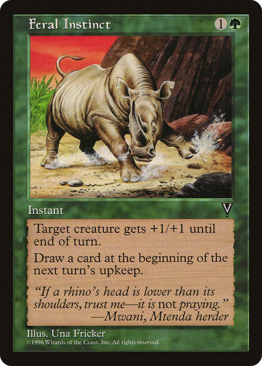 Feral Instinct (VIS-107) [Visions] MTG Single Wizards of the Coast