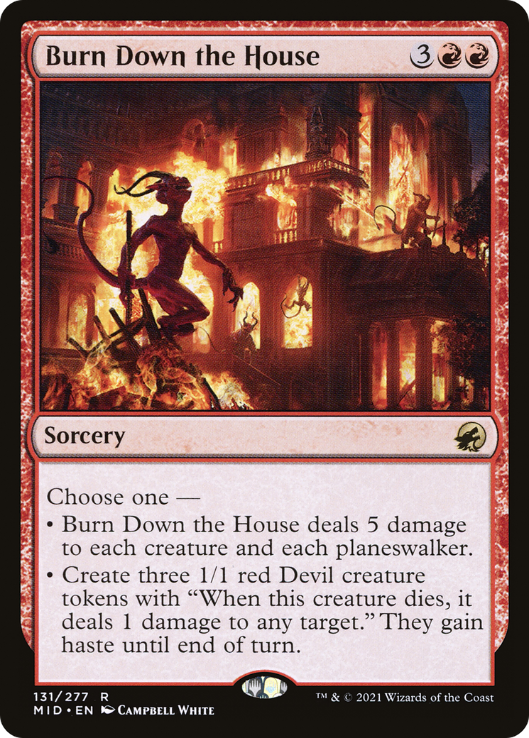 Burn Down the House (MID-131) [Innistrad: Midnight Hunt] MTG Single Wizards of the Coast