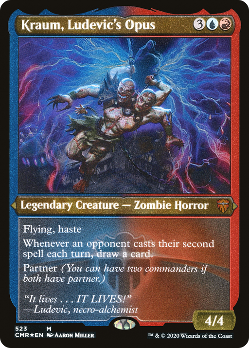 Kraum, Ludevic's Opus (Foil Etched) (CMR-523) [Commander Legends] Foil MTG Single Wizards of the Coast