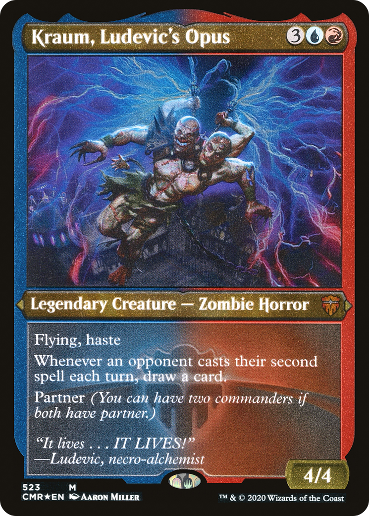 Kraum, Ludevic's Opus (Etched) [Commander Legends] MTG Single Magic: The Gathering