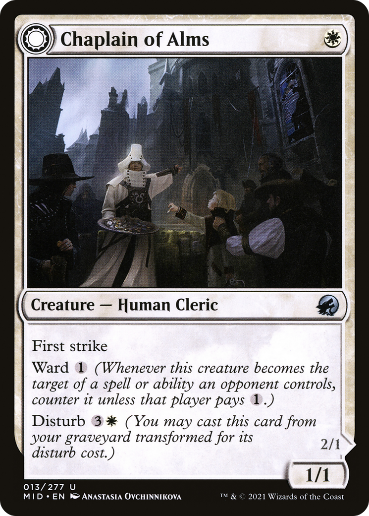 Chaplain of Alms (MID-013) [Innistrad: Midnight Hunt] Foil MTG Single Wizards of the Coast