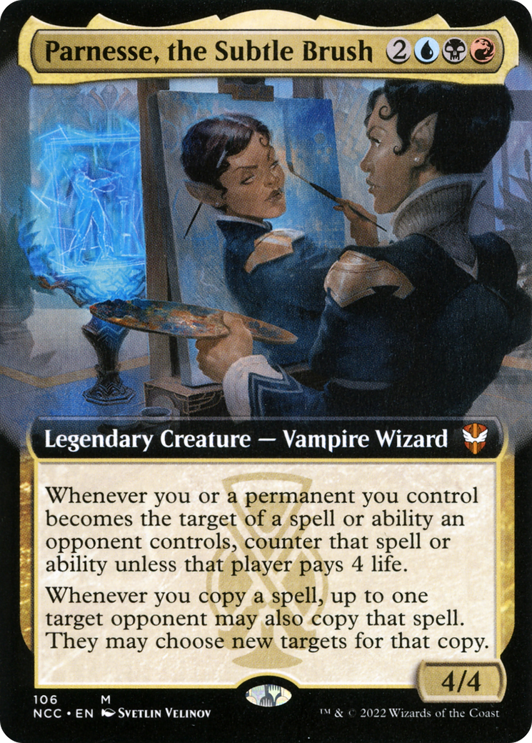 Parnesse, the Subtle Brush (NCC-106) [New Capenna Commander] (Extended Art) Foil MTG Single Wizards of the Coast