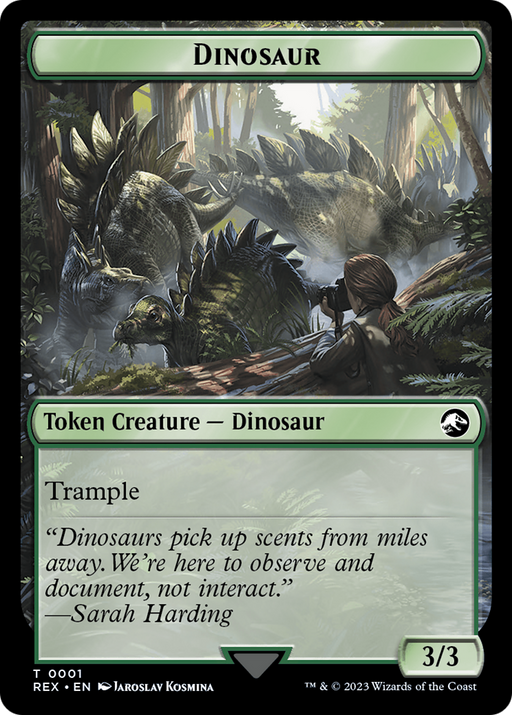 Dinosaur (TREX-001) [Tokens] Jurassic World Collection Tokens Foil MTG Single Wizards of the Coast