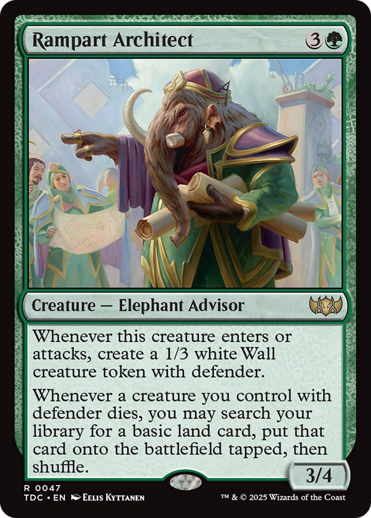 Rampart Architect (TDC-047) [Commander: Tarkir: Dragonstorm] MTG Single Wizards of the Coast