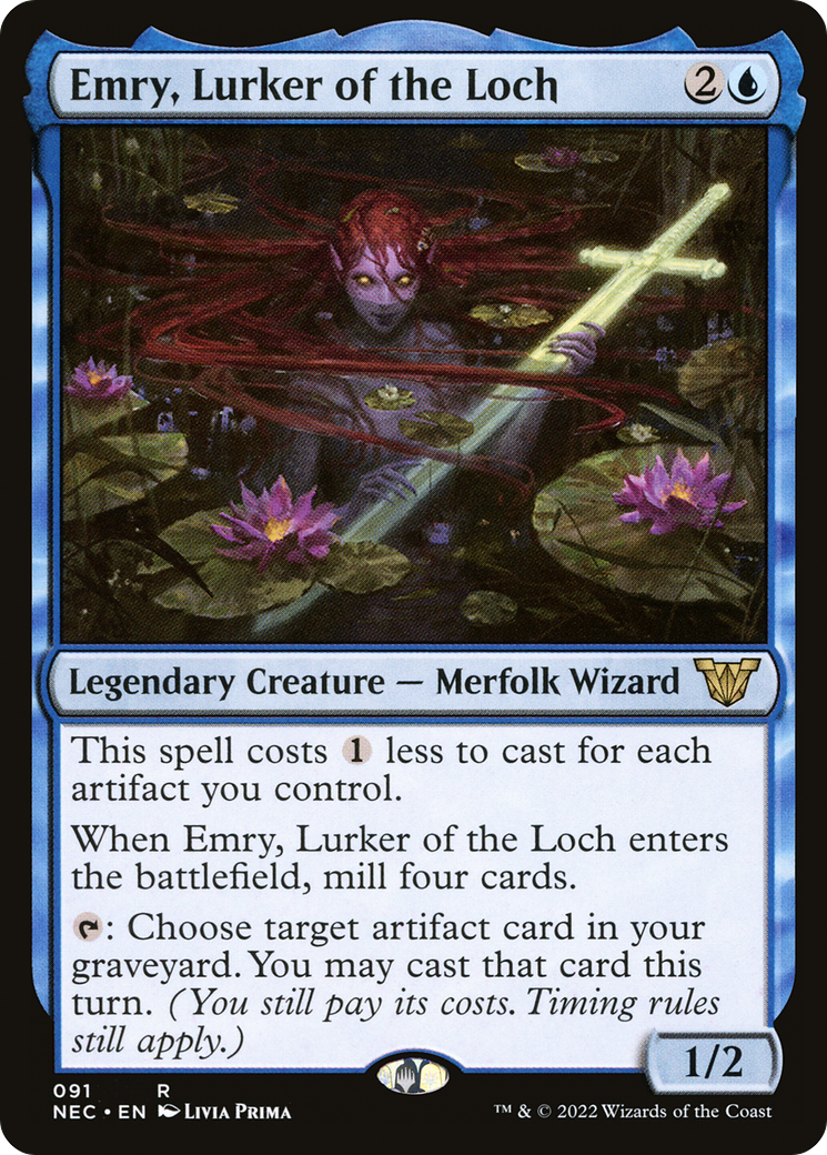 Emry, Lurker of the Loch (NEC-091) [Neon Dynasty Commander] MTG Single Wizards of the Coast