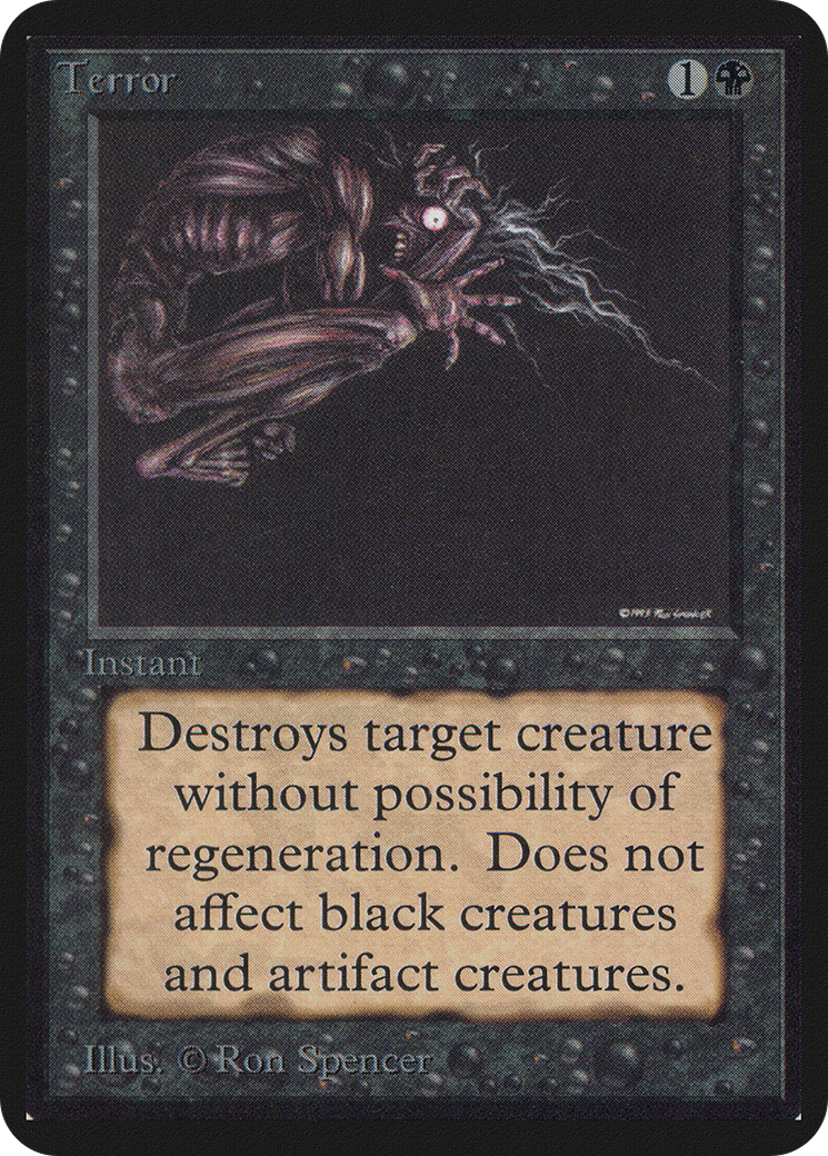 Terror (LEA-130) [Oldschool] Limited Edition Alpha MTG Single Wizards of the Coast