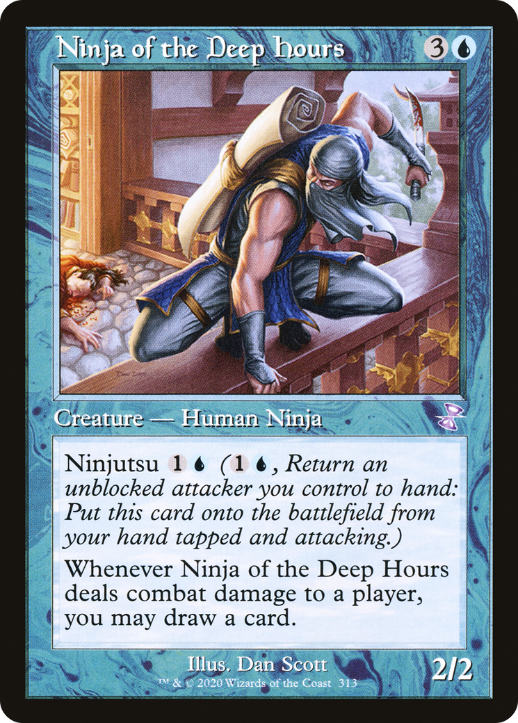 Ninja of the Deep Hours (TSR-313) [Time Spiral Remastered] Foil MTG Single Wizards of the Coast