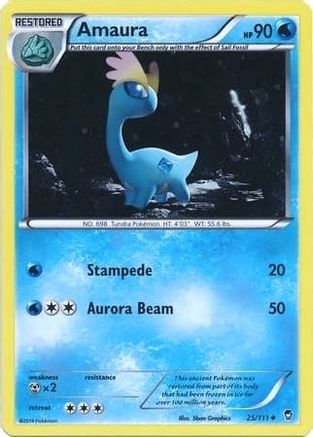 Amaura - 25/111 (Cosmos Holo) (25) - [Misc: Cards & Products] Holofoil Pokemon Single Pokémon