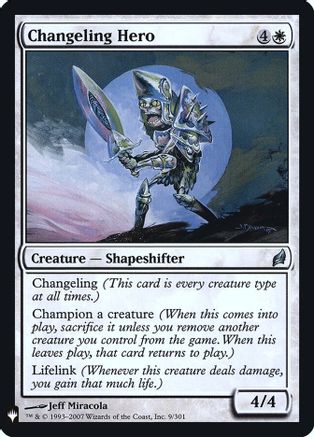 Changeling Hero (LIST-009) [Mystery Booster] The List Reprints MTG Single Wizards of the Coast