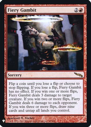 Fiery Gambit (LIST-090) [Mystery Booster] The List Reprints Foil MTG Single Wizards of the Coast