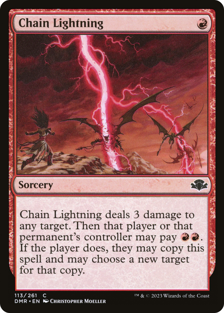 Chain Lightning (DMR-113) [Dominaria Remastered] Foil MTG Single Wizards of the Coast