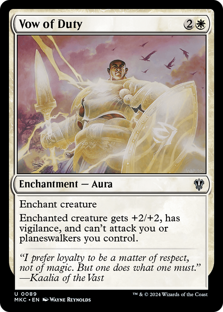 Vow of Duty (MKC-089) [Murders at Karlov Manor Commander] MTG Single Wizards of the Coast