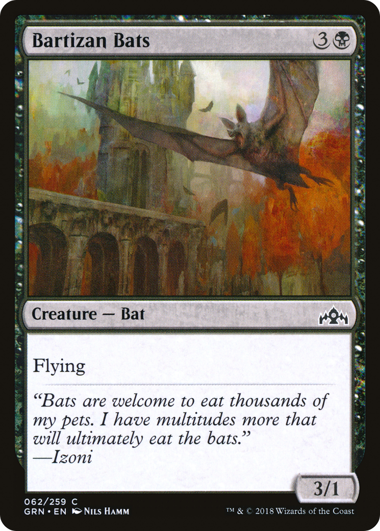 Bartizan Bats (GRN-062) [Guilds of Ravnica] MTG Single Wizards of the Coast