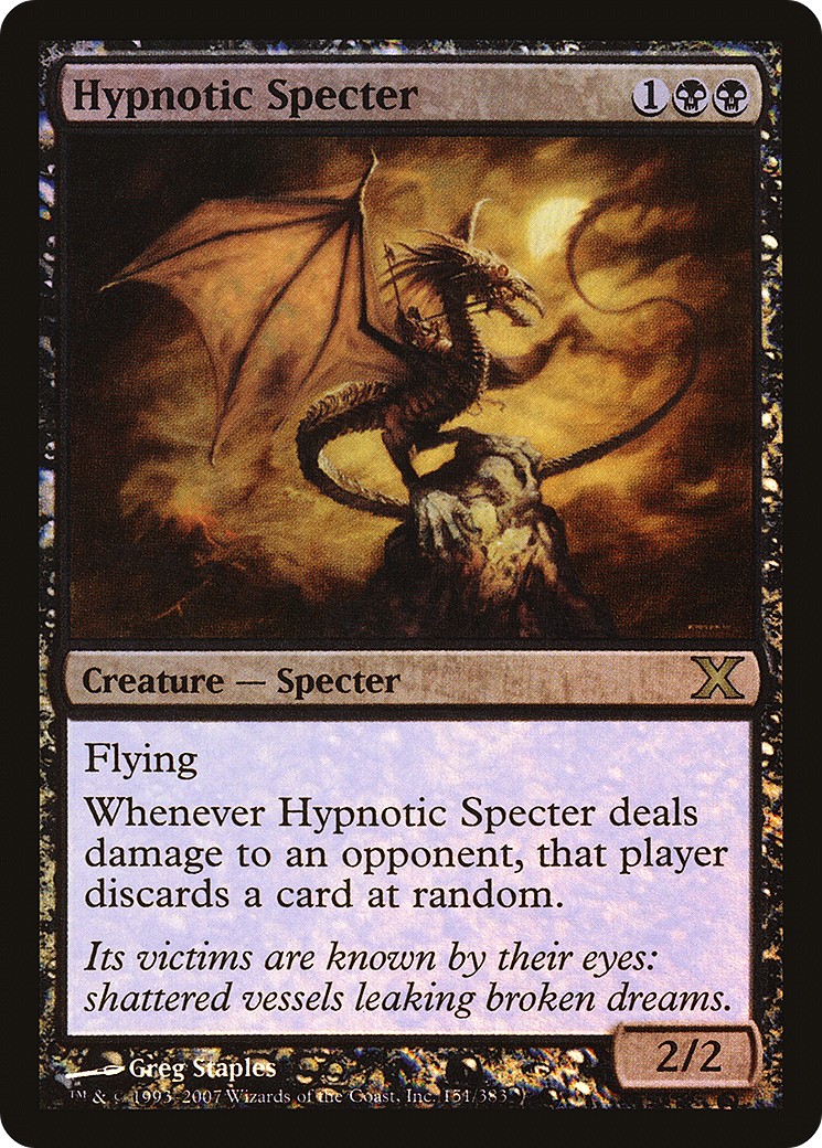Hypnotic Specter (10E-151★) [Tenth Edition] Foil MTG Single Wizards of the Coast