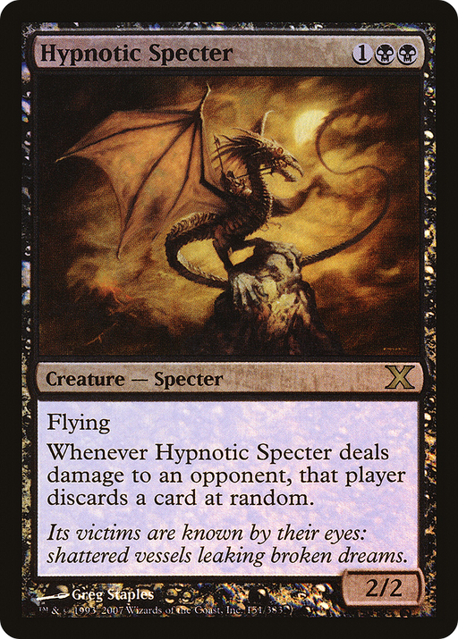 Hypnotic Specter (10E-151★) [Tenth Edition] Foil MTG Single Wizards of the Coast