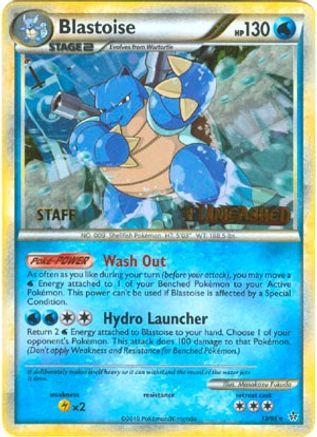 Blastoise - 13/95 (Prerelease) [Staff] () Holofoil [Promos: HGSS Promos] Pokemon Single Pokémon