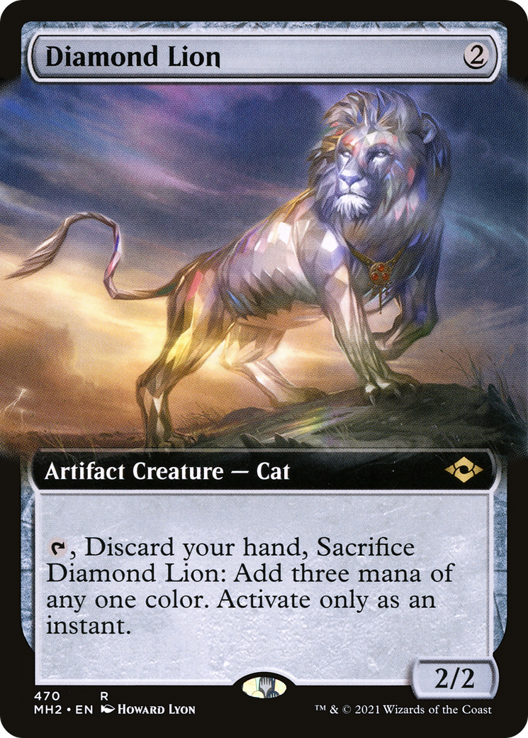 Diamond Lion (MH2-470) [Modern Horizons 2] (Extended Art) MTG Single Wizards of the Coast