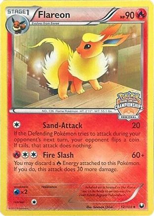 Flareon - 12/108 (Regional Championships) () Reverse Holofoil [Promos: League & Championship Cards] Pokemon Single Pokémon